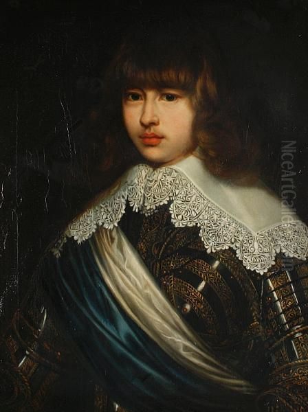 Portrait Of Prince Waldemar Christian Of Denmark Oil Painting by Justus Sustermans