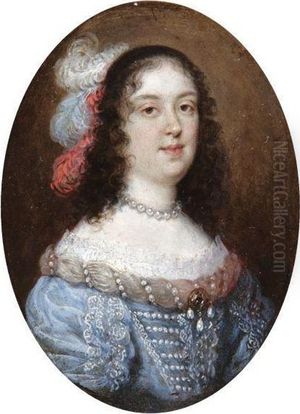 Portrait Of Vittoria Della Rovere (1622-1694), Head Andshoulders Oil Painting by Justus Sustermans