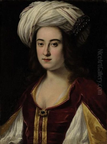 Portrait Of A Lady Oil Painting by Justus Sustermans