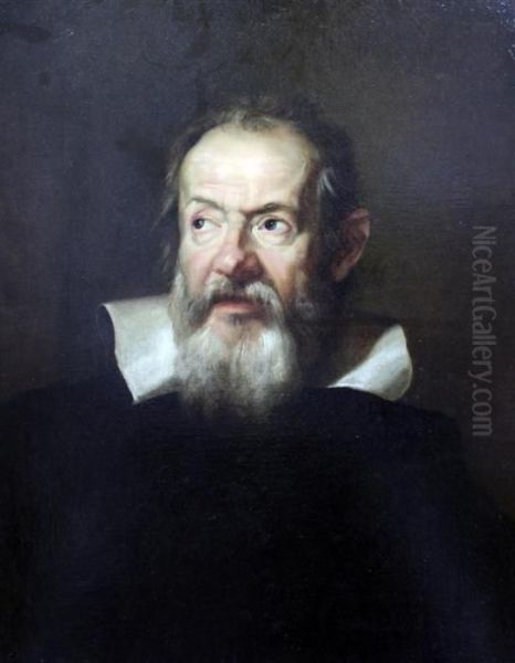 Portrait Of Galileo Oil Painting by Justus Sustermans