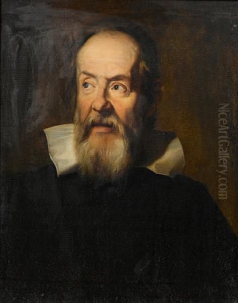 Portrait Of Galileo Galilei Oil Painting by Justus Sustermans