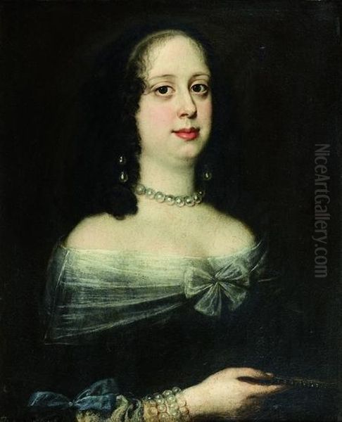 Portrait De Victoria Della Rovere, Epouse De Cosme Ii Oil Painting by Justus Sustermans