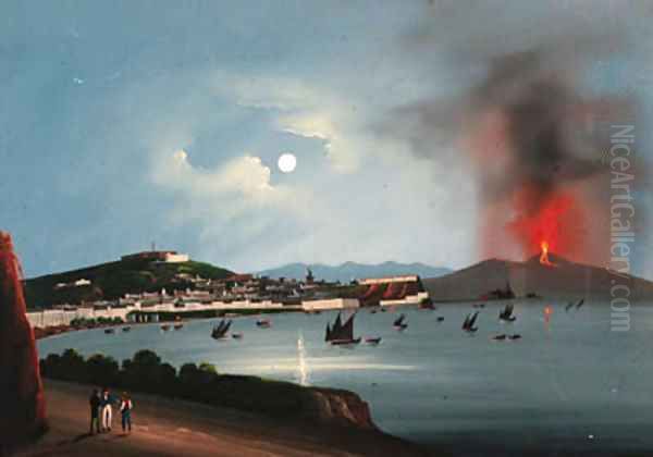 Napoli da Posilippo Oil Painting by Italian School