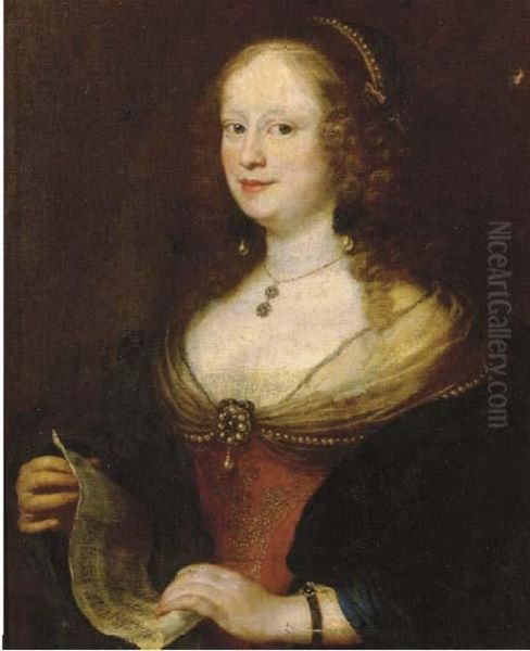 Portrait Of A Lady Oil Painting by Justus Sustermans