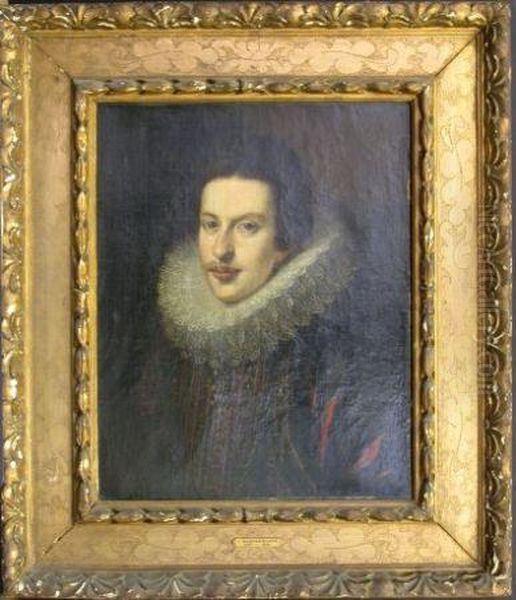 Portrait Of A Man With Collar Oil Painting by Justus Sustermans