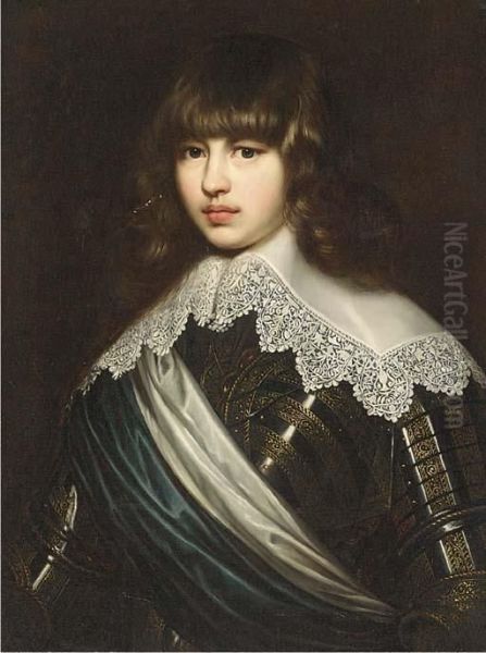 Portrait Of Prince Waldemar Christian Of Denmark Oil Painting by Justus Sustermans