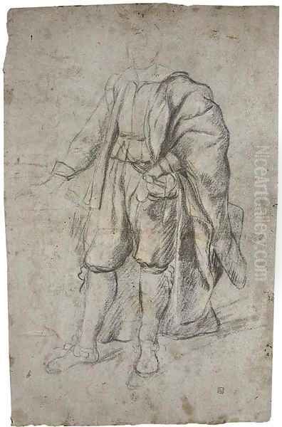 Study of a man wearing a cloak Oil Painting by Italian School