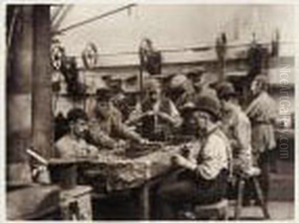 The Interior Of A Whitby Jet Works, Circa 1890 by Frank Meadow Sutcliffe