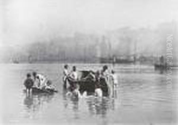 Photographs Of Whitby In Yorkshire Oil Painting by Frank Meadow Sutcliffe