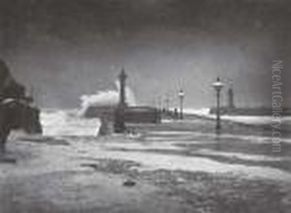 The Storm Oil Painting by Frank Meadow Sutcliffe