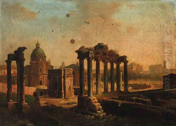 The Forum, Rome Oil Painting by Italian School