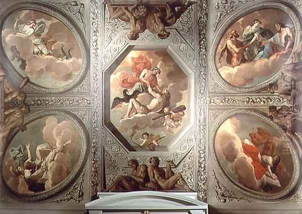 The Apotheosis of Hercules, ceiling painting, 1680 Oil Painting by Theodorus van der Schuer