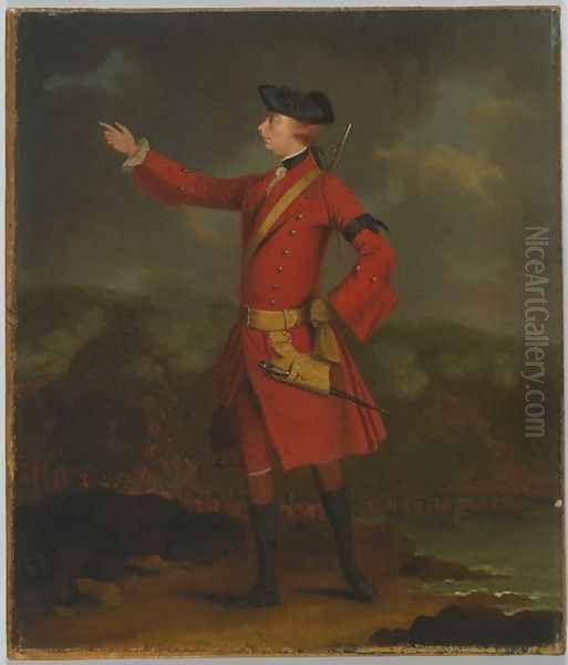 Portrait of General Wolfe 1727-59 Oil Painting by J.S.C. Schaak