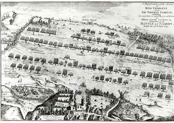 Preparation for the Battle of Naseby, fought on the 14th June 1645 published in The History and Antiquities of Naseby by John Mastin, 1792 Oil Painting by Streeter