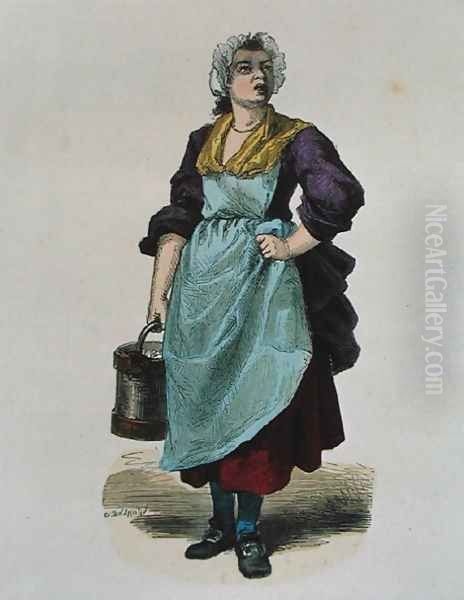 Walnut Seller in 1774 Oil Painting by Burn (Cosson) Smeeton