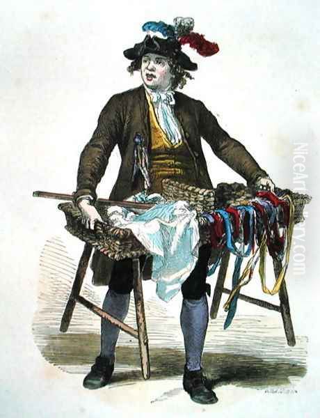 Ribbon Seller in 1774 Oil Painting by Burn (Cosson) Smeeton