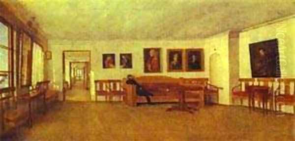 In The Rooms Of A Semenov (Estate Of Otradnoye) 1840s Oil Painting by Fedor Mikhailovich Slavyansky