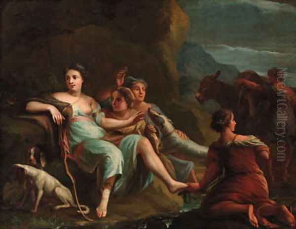 Diana resting after the hunt Oil Painting by Dutch School