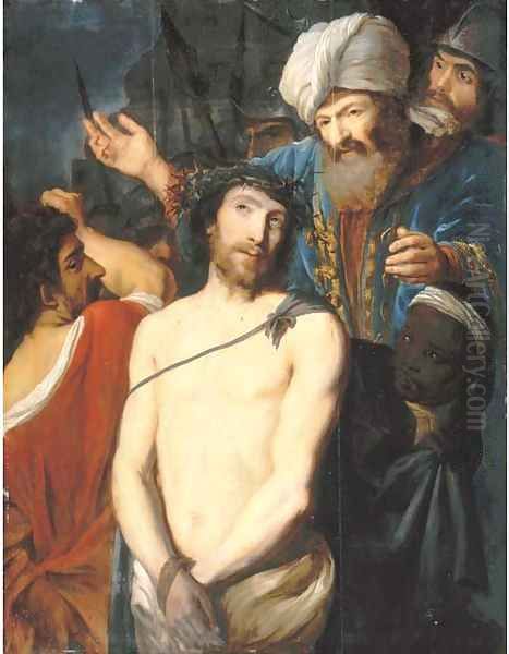 Christ Crowned with Thorns Oil Painting by Dutch School