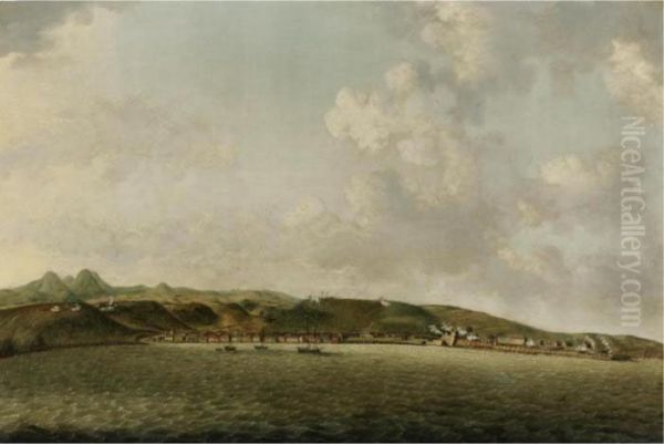 The Attack On Fort Martinique Oil Painting by Francis Swaine