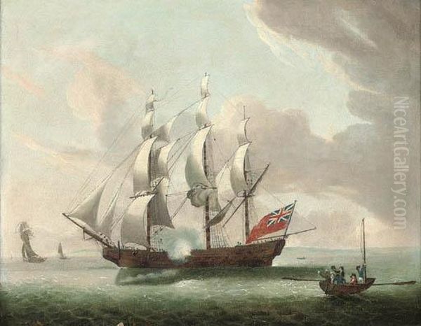 Saluting The Departure Oil Painting by Francis Swaine