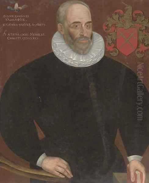 Portrait of a gentleman, half-length, aged 43 Oil Painting by Dutch School