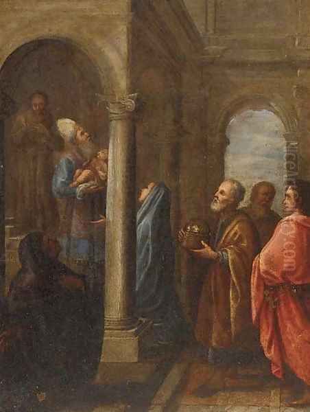 The Presentation in the Temple Oil Painting by Dutch School