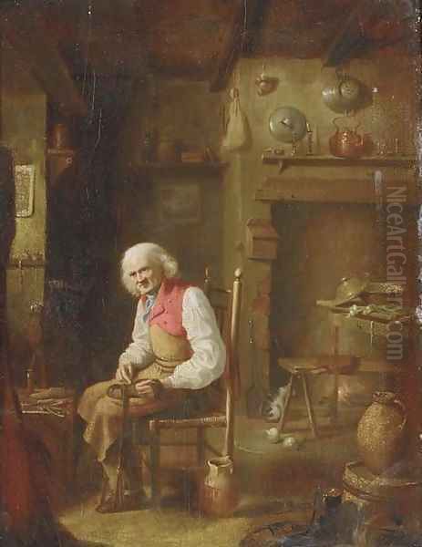 The shoe maker Oil Painting by Dutch School