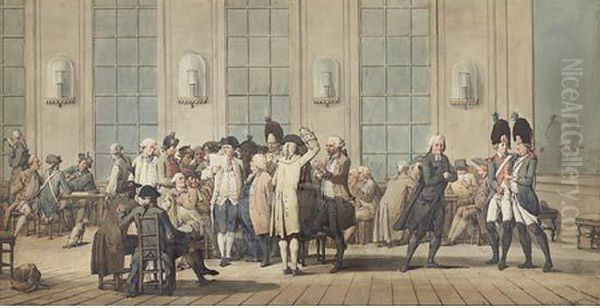 Le Cafe Des Patriotes Oil Painting by Joseph Swebach-Desfontaines