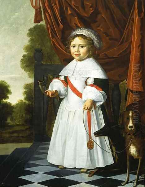 Portrait of a young boy Oil Painting by Dutch School