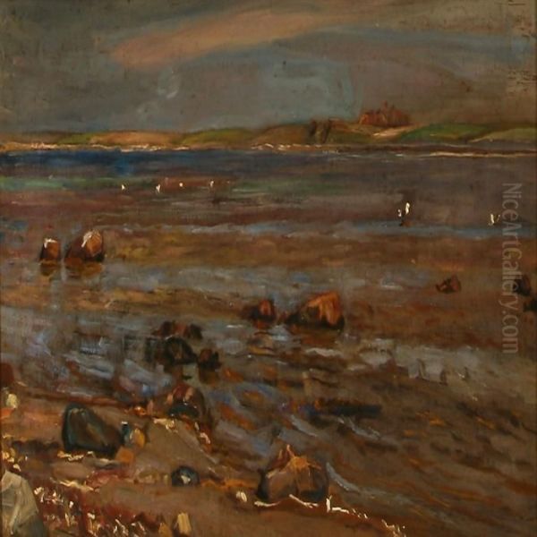 Fiord Scene Oil Painting by Fritz Syberg