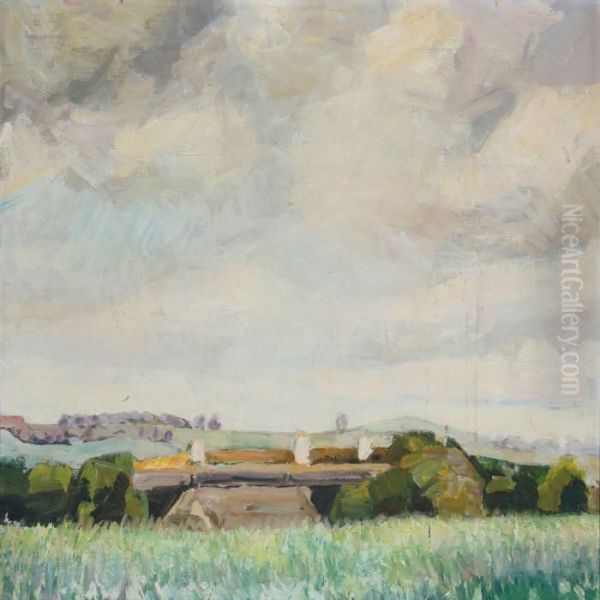 View Towardspilegaarden Oil Painting by Fritz Syberg