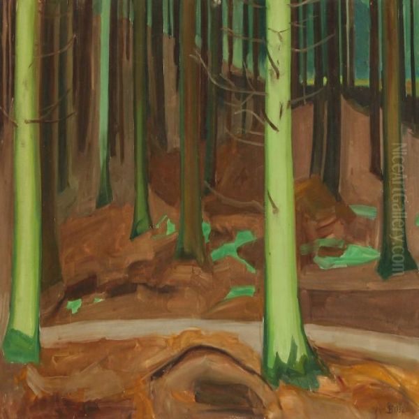 Forest Scenery Oil Painting by Fritz Syberg