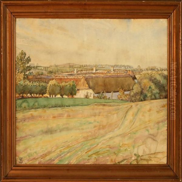 Scenery With A Farm Oil Painting by Fritz Syberg