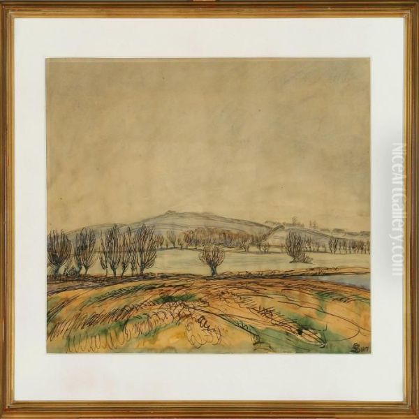 Autumn Landscape Oil Painting by Fritz Syberg