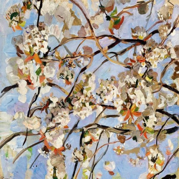 Flowering Branches Oil Painting by Fritz Syberg