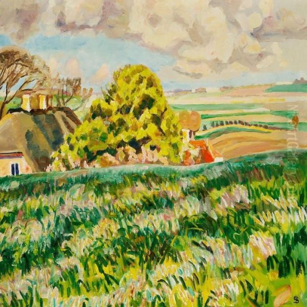 Summer Day, Over Kaerby Oil Painting by Fritz Syberg