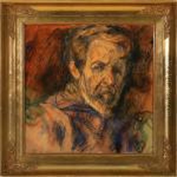 The Artist Self-portrait Oil Painting by Fritz Syberg