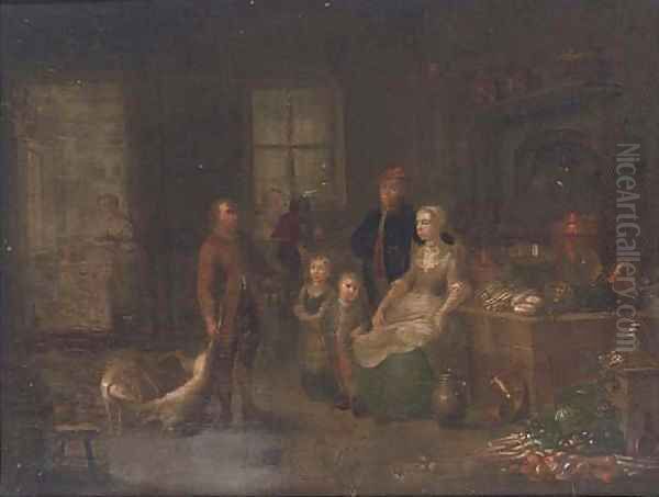 Preparing for the banquet Oil Painting by Dutch School