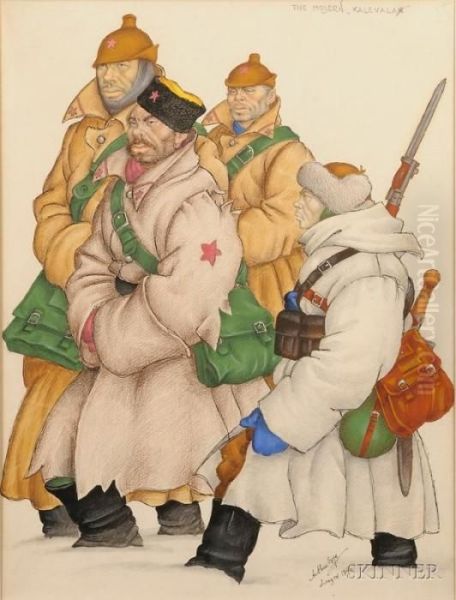 The Modern Kalevalay Oil Painting by Arthur Szyk