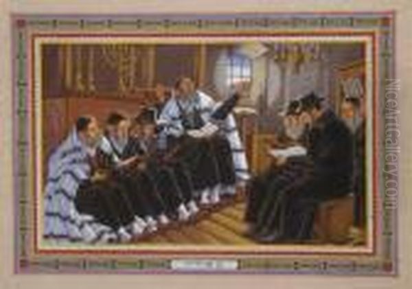 Prayer Oil Painting by Arthur Szyk