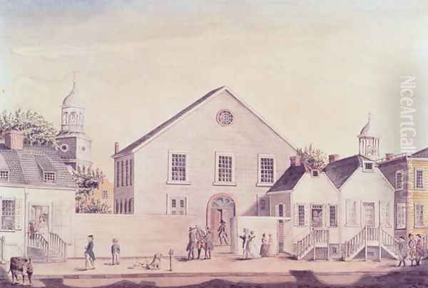 The First Methodist Episcopal Church in America, 1868 Oil Painting by Joseph B. Smith