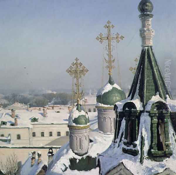 View from a Window of the Moscow School of Painting, 1878 Oil Painting by Sergei Ivanovich Svetoslavsky