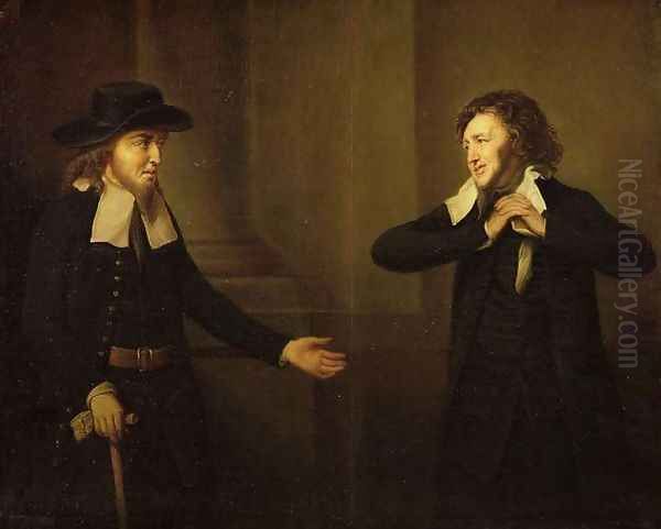 Shylock and Tubal from Act III, Scene ii of The Merchant of Venice by William Shakespeare Oil Painting by Herbert Stoppelaer