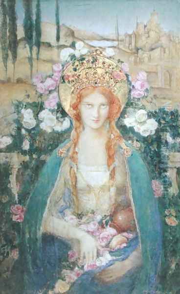 St. Elizabeth of Hungary, 1916 Oil Painting by Alice Macallan Swan