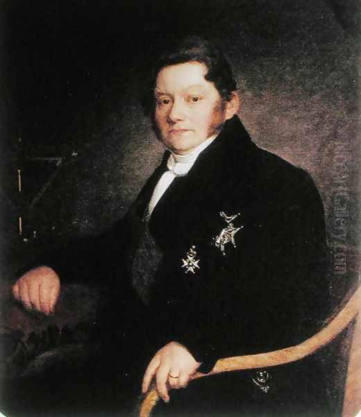 Jons Jakob Berzelius 1779-1848 1843 Oil Painting by Johan Olaf Sodermark