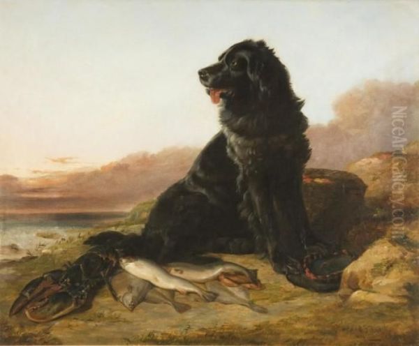 Guarding The Catch Oil Painting by Arthur Fitzwilliam Tait