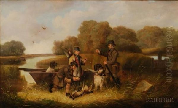 The Hunting Party Oil Painting by Arthur Fitzwilliam Tait