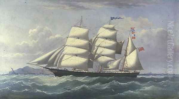 The Barquentine Pawnee in the Irish Sea Oil Painting by Joseph Semple