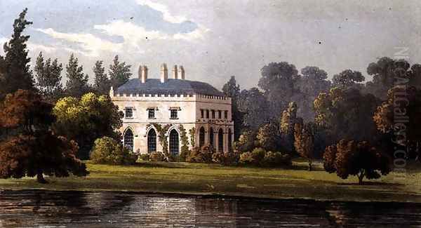 Elvills, Englefield Green, from Ackermanns Repository of Arts, 1827 Oil Painting by Stockdale, Frederick Wilton Litchfield